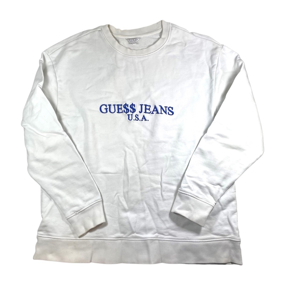 GUESS Jeans White Sweatshirt for Men, Size M